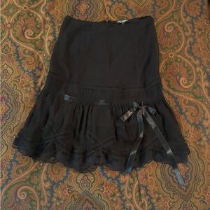 betsey johnson  Black Skirt with Ribbon Detail